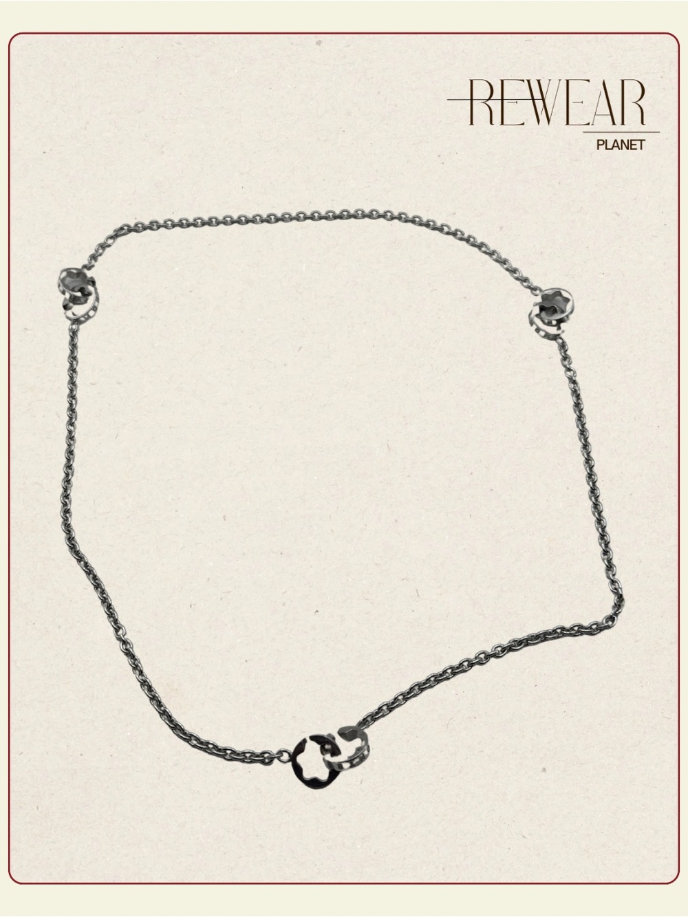 Montblanc Star Signet Station Necklace Sterling Silver 925 16” Designer Necklace